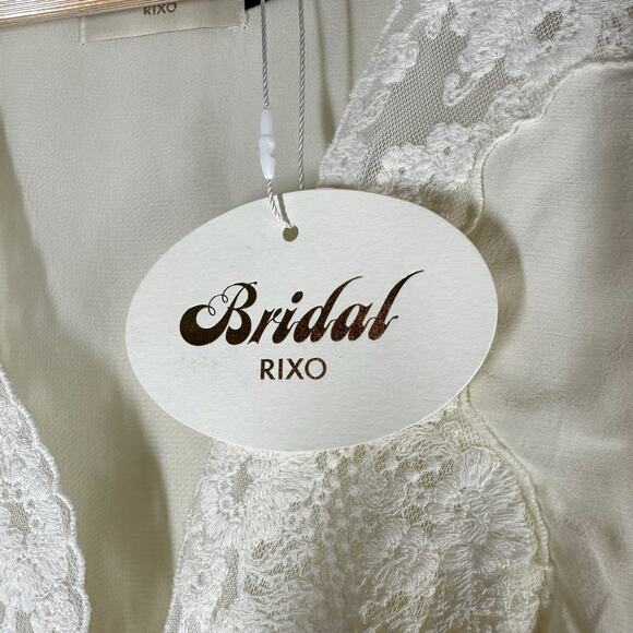RIXO Bridal Simone Embroidered Maxi Dress Ivory Size XS - Picture 5 of 14